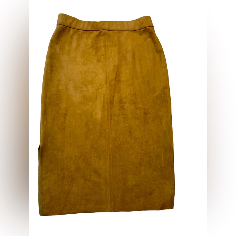 Aritzia Wilfrid Free Suede Brown Pencil Skirt
